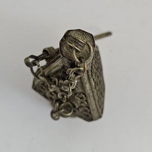Silver Scent Bottle or Eye Kohl Bottle Vintage Art Deco