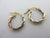 Sleeper Hoop Earrings 9k Gold Vintage c1980