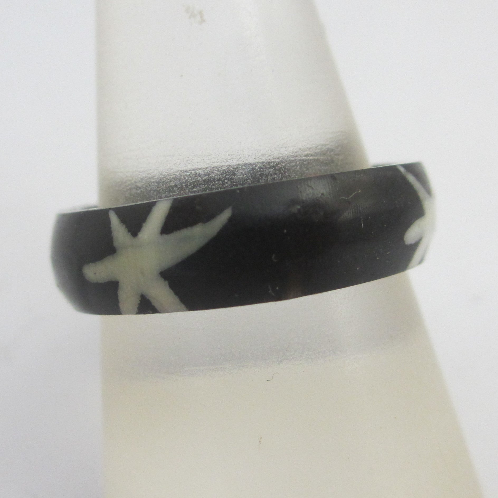 Star Horn Ring Size R Vintage c1980