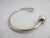 Sterling Silver Ball Ends Bangle Bracelet Vintage English Hallmark