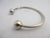 Sterling Silver Ball Ends Bangle Bracelet Vintage English Hallmark