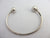 Sterling Silver Ball Ends Bangle Bracelet Vintage English Hallmark
