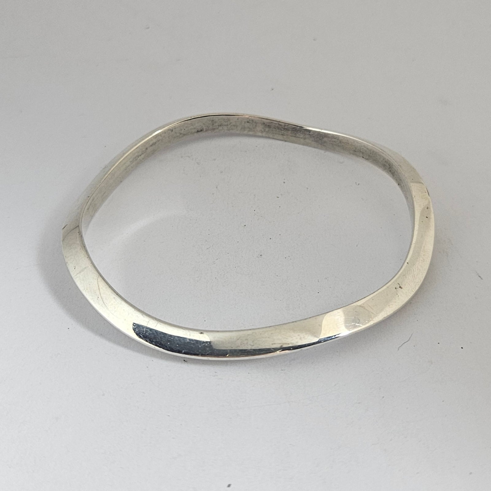 Hand Made Sterling Silver Bangle Bracelet Vintage c1980