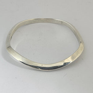 Hand Made Sterling Silver Bangle Bracelet Vintage c1980