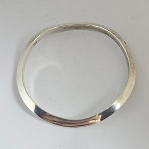 Hand Made Sterling Silver Bangle Bracelet Vintage c1980