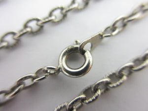 Sterling Silver Long Chain Link Necklace 68.2cm / 26.8" Vintage c1980