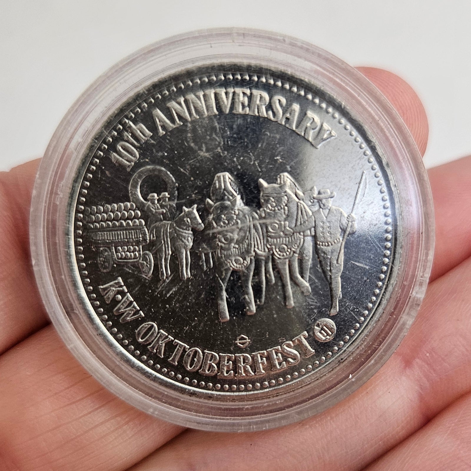 10th Anniversary Oktoberfest Sterling Silver Coin Vintage 1978