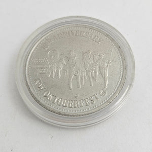 10th Anniversary Oktoberfest Sterling Silver Coin Vintage 1978