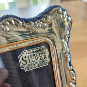 Double Photo Picture Frame in Sterling Silver Vintage