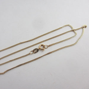 Sterling Silver Gilt Curb Link Chain Necklace 41.7cm / 16.4" Vintage c1980