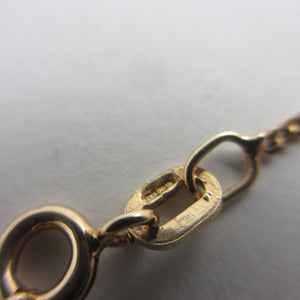 Sterling Silver Gilt Curb Link Chain Necklace 41.7cm / 16.4" Vintage c1980