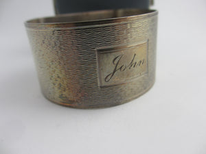 English Sterling Silver Napkin Ring Boxed Vintage 1960