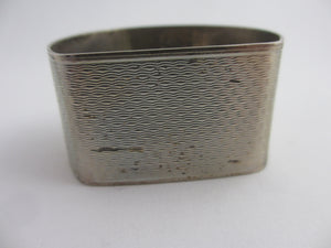 English Sterling Silver Napkin Ring Boxed Vintage 1960