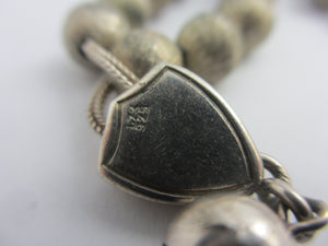 Sterling Silver Prayer Bead Necklace Vintage c1920