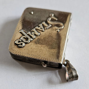 Sterling Silver Stamp Box Fob Pendant Vintage