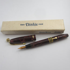 Conway Stewart 'The Dinkie Pen' 550 Fountain Pen 14k Gold Nib Boxed Vintage c1950