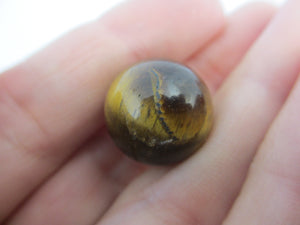 Tigers Eye Gemstone Marble Toy Vintage Art Deco c1920