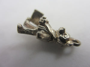 Moving Tourist or Traveller in Sterling Silver Charm or Pendant Vintage c1960