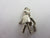 Moving Tourist or Traveller in Sterling Silver Charm or Pendant Vintage c1960