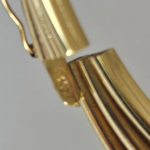 Triple Band 9k Gold Bangle Bracelet Vintage c1980