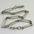 Trombone Link Chester Sterling Silver Albert Watch Chain Necklace Vintage Art Deco 1921
