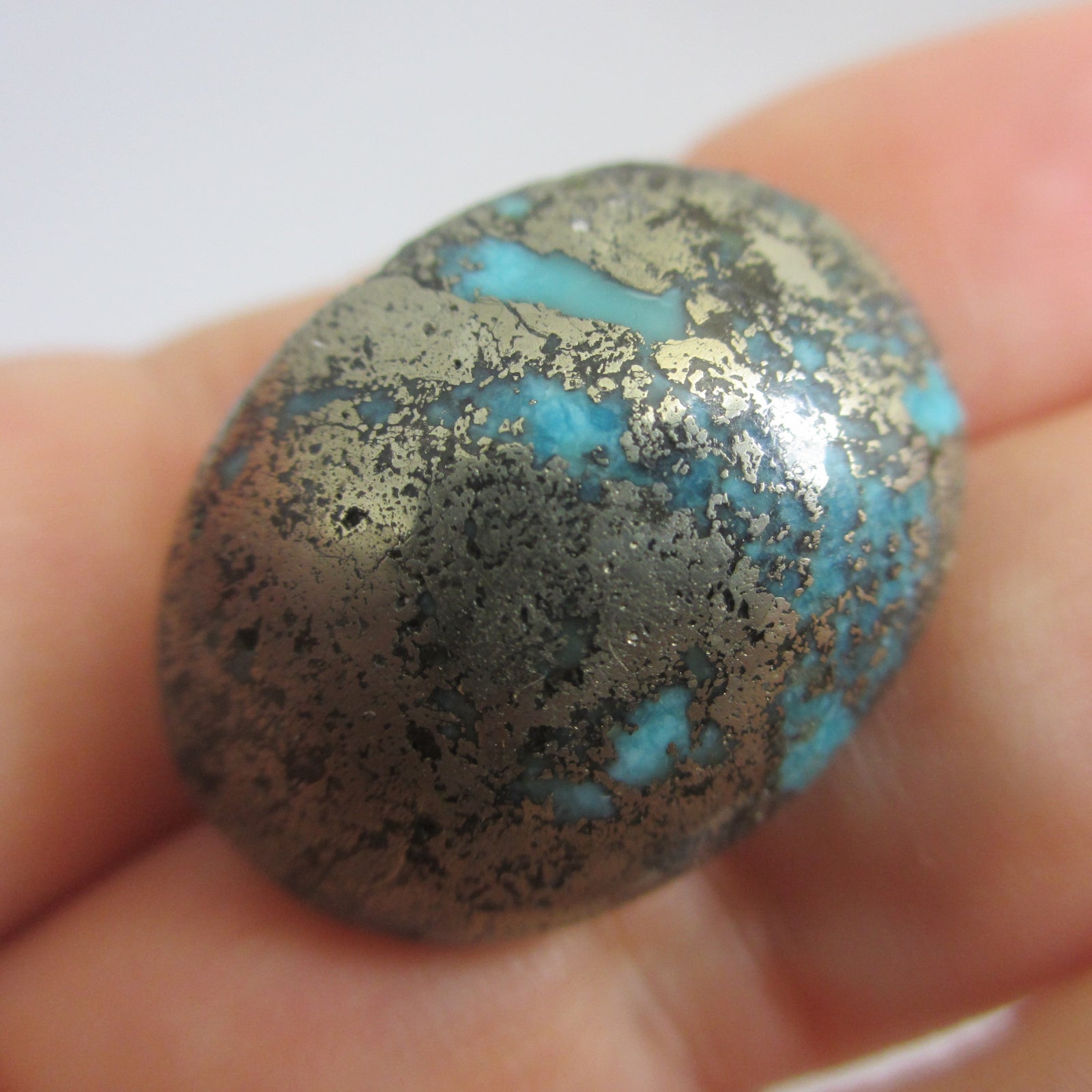 Turquoise Stone for Pendant or Brooch Vintage Art Deco