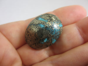 Turquoise Stone for Pendant or Brooch Vintage Art Deco