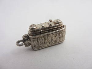Watch the Birdie Sterling Silver Opening Photo Camera Charm or Pendant Vintage c1960