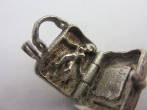 Watch the Birdie Sunbthing Girl Sterling Silver Charm or Pendant Vintage c1960