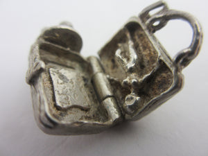 Watch the Birdie Sunbthing Girl Sterling Silver Charm or Pendant Vintage c1960