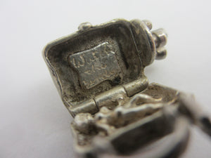 Watch the Birdie Sunbthing Girl Sterling Silver Charm or Pendant Vintage c1960