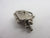 Watch the Birdie Sunbthing Girl Sterling Silver Charm or Pendant Vintage c1960