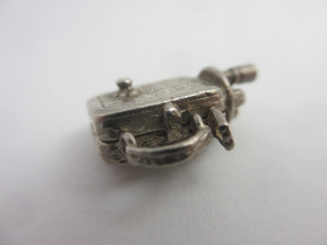 Watch the Birdie Sunbthing Girl Sterling Silver Charm or Pendant Vintage c1960