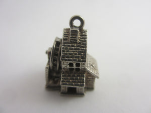 Watermill moving Wheel Sterling Silver Charm or Pendant Vintage c1960