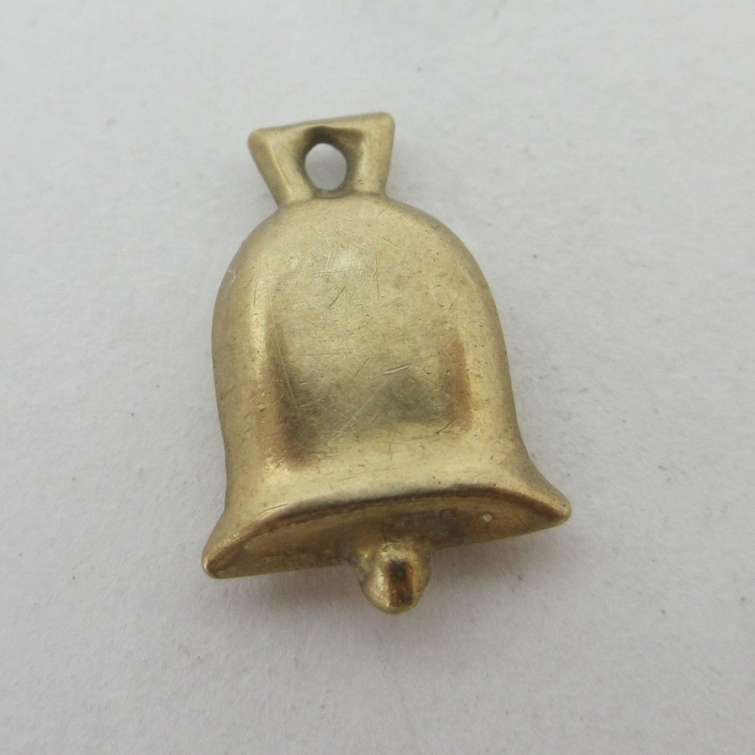 Marriage Wedding Bell 9k Gold Charm or Pendant Vintage 1984