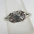 White Sapphire 18k White Gold Solitaire Ring Vintage c1980