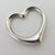 9k White Gold Witches Heart Pendant Vintage c1980