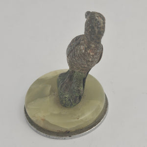 Austrian Cold Painted Bronze Woodcock Bird Menu Holder Vintage Art Deco