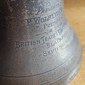 TUC - British Trade Union Congress Blackpool 1942 English Sterling Silver Ringing Bell Vintage 1942