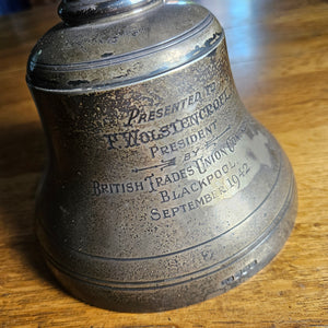 TUC - British Trade Union Congress Blackpool 1942 English Sterling Silver Ringing Bell Vintage 1942