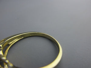 9k Peridot & Diamond Set Ring Contemporary c2006