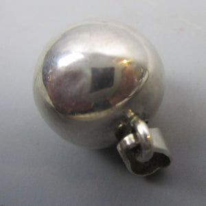 815 Silver Bell Ball Pendant Charm Vintage c1980