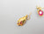 9K Yellow Gold & Ruby Paste Drop Earrings Antique Art Nouveau c1890