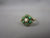 9ct Gold, Green Turquoise & Pearl Floral Cluster Ring Antique c1930 Art Deco