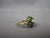 9ct Gold, Green Turquoise & Pearl Floral Cluster Ring Antique c1930 Art Deco