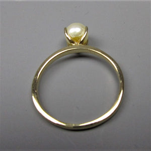 9ct Rose Gold Pearl Ring Size S/9