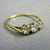 9k Cubic Zirconia Trilogy Ring Contemporary c1990
