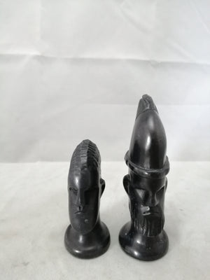 African Soapstone Chess Set Vintage 20th Century.