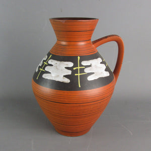 An Austrian Studio Pottery Abstract Design Jug / Vase Vintage Circa 1970's
