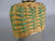 Basket Weave Hip Flask White Metal Antique Early 20th century.